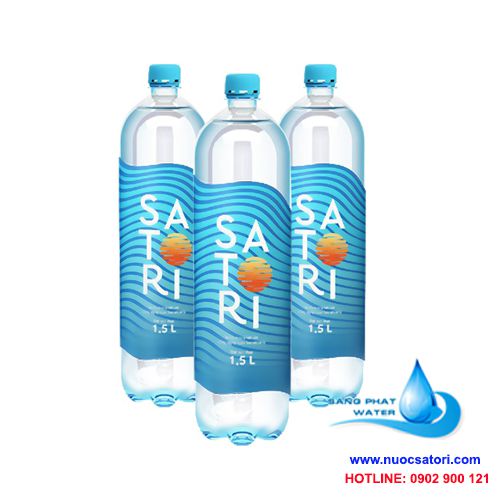 Hình ảnh chai nước satori 1,5 lít trên thị trường